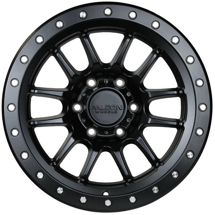 Falcon T7 - Matte Black w/Black Ring & Silver Bolts